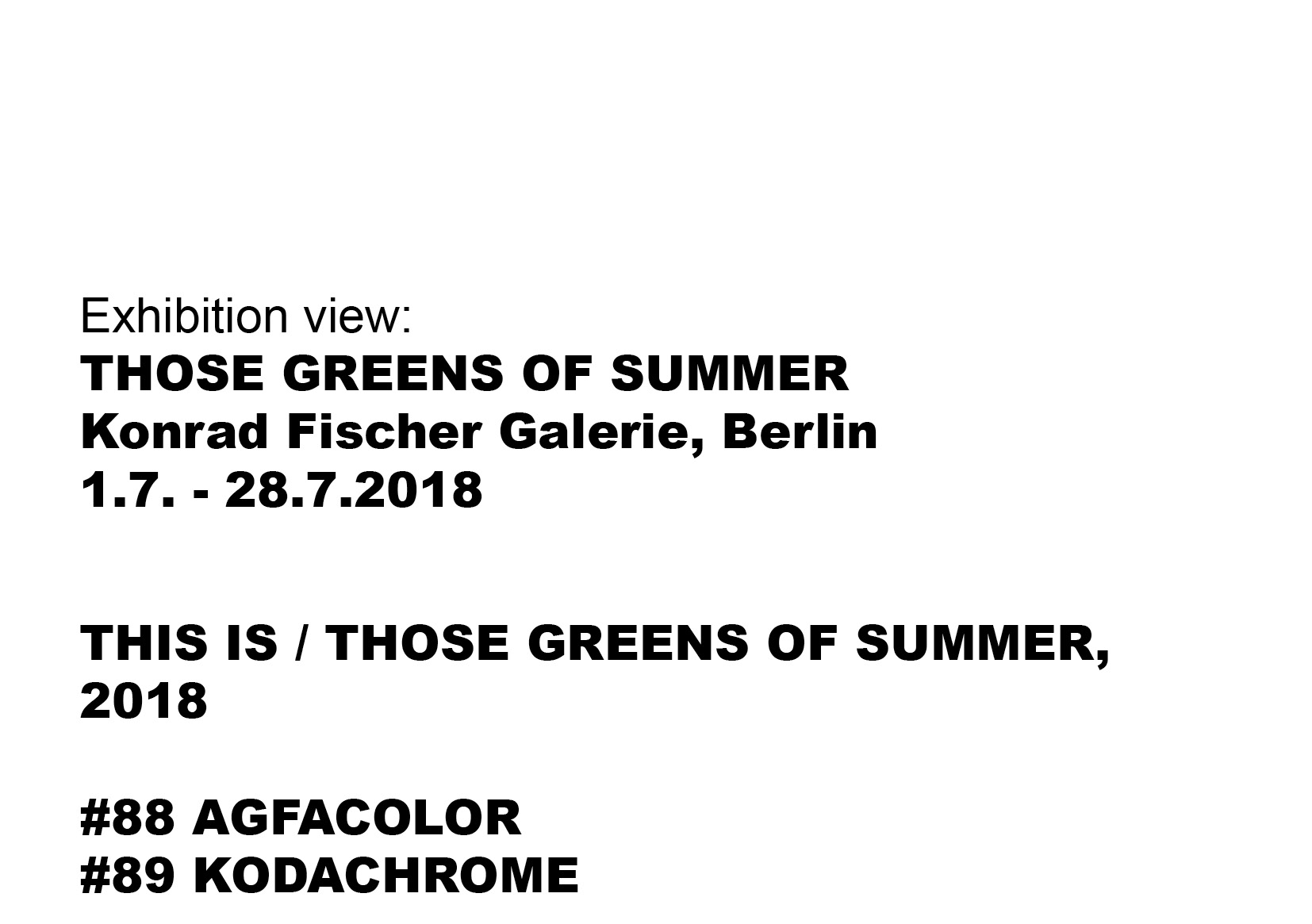 this is / those greens of summer